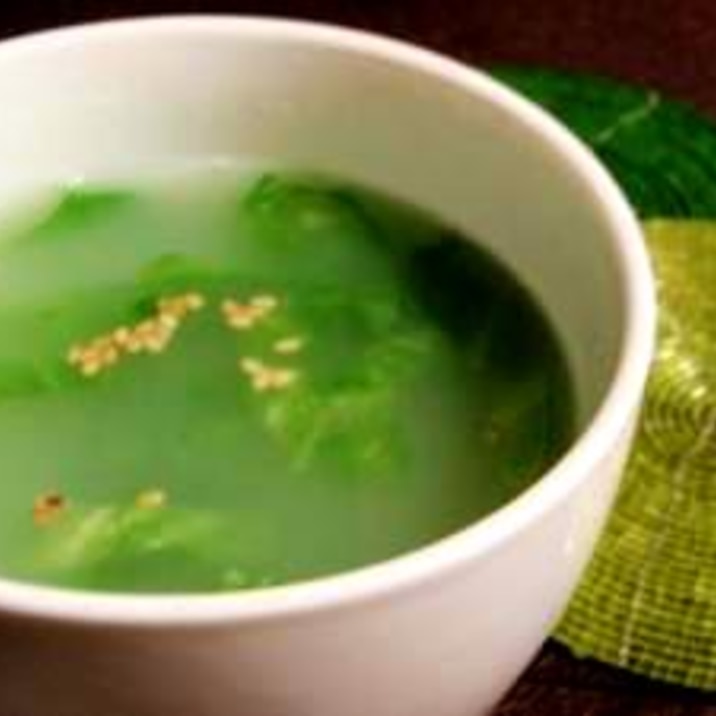 レタスの一番外側の葉で!レタスの中華スープ